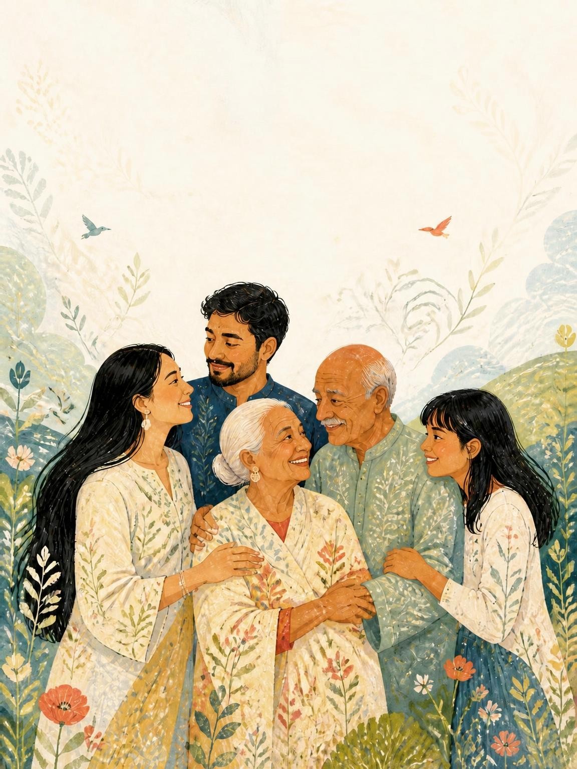 Illustration from Marta and her family’s family edition